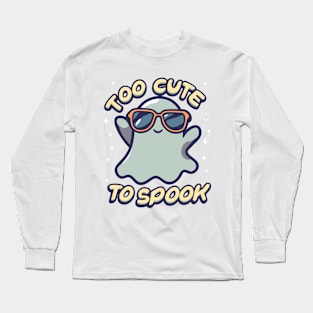 Too Cute To Spook Little Halloween Ghost Long Sleeve T-Shirt